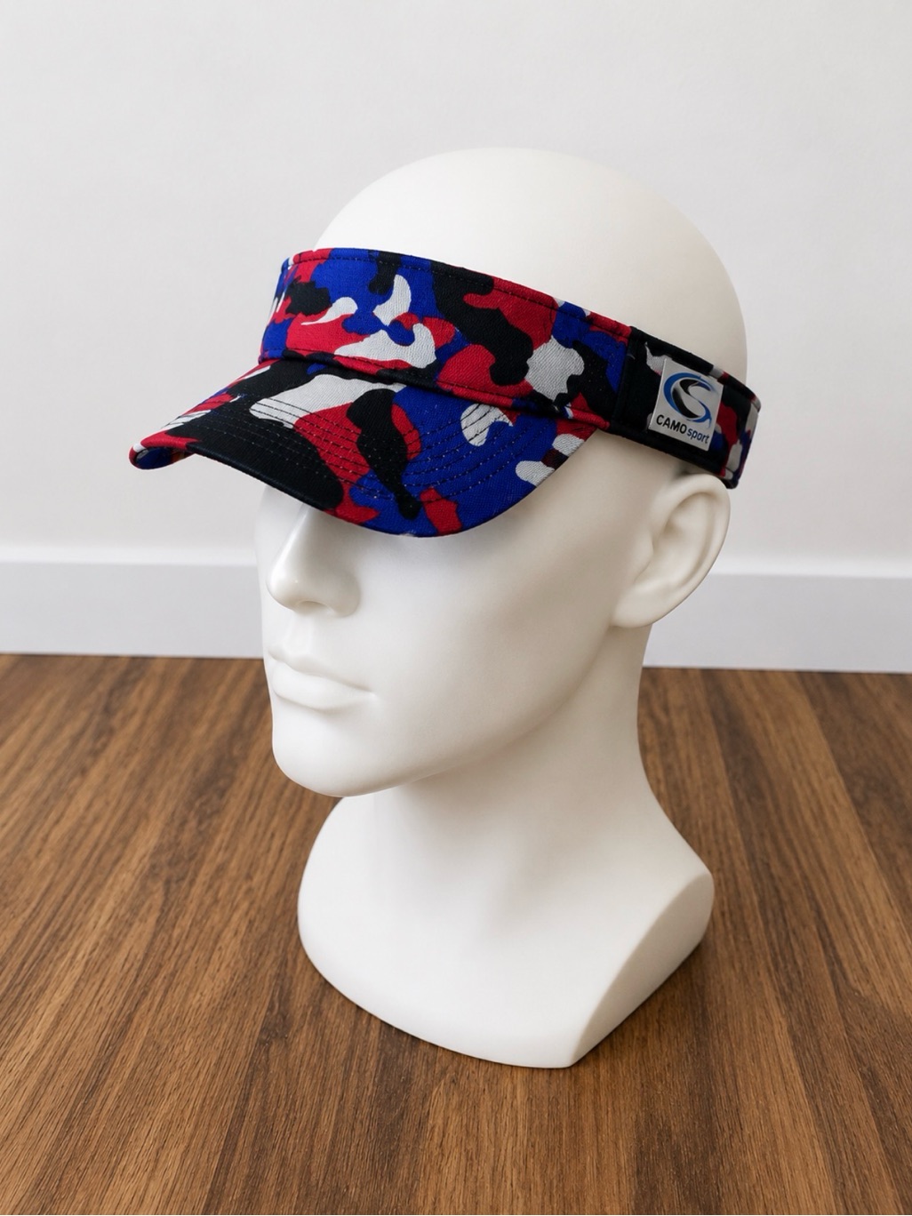 Camo Sports Red  Blue Camo Visor Unisex